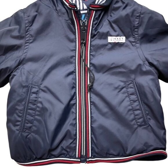 IKKS New Reversible Baby Jacket Size 6 Months Navy Blue - Picture 2 of 9